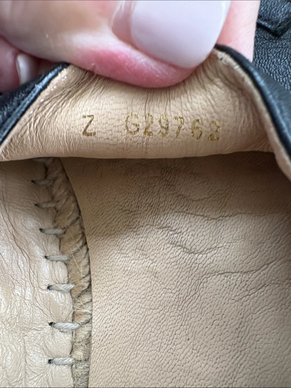 CHANEL black leather